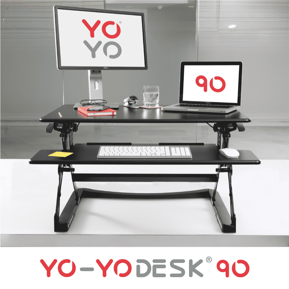 Yo-Yo DESK 90 Black Front View